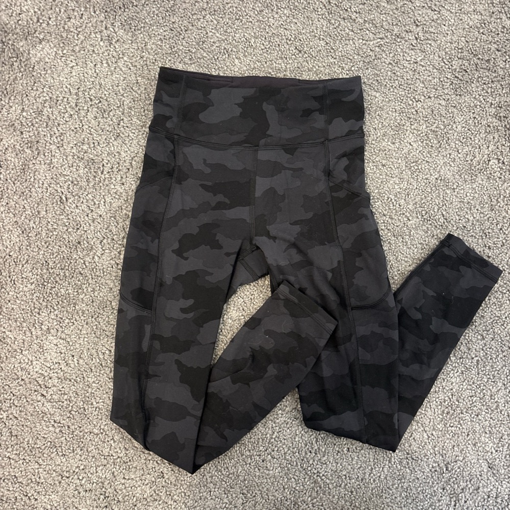 Lululemon Athletica Camo Leggings - Black and Blue